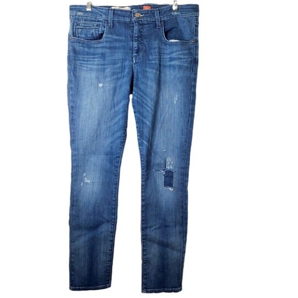 Pilcro and the Letterpress Denim - Anthropologie Pilcro and the Letterpress Patched Distressed Jeans Blue Size 32